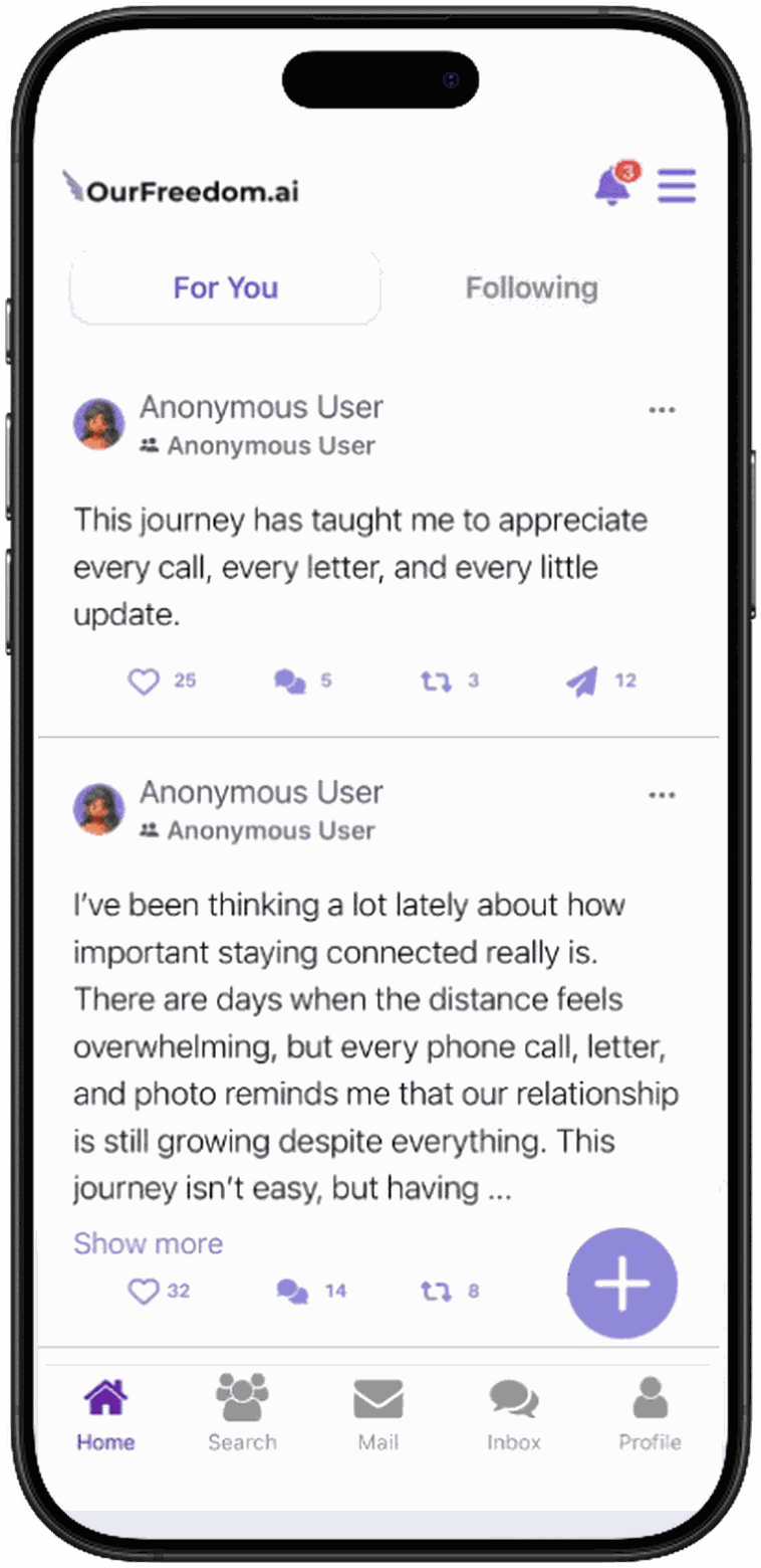 OurFreedom.ai community feed