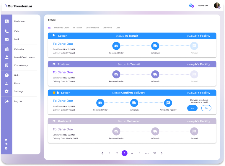 Track Your Letters, Postcards, and Photos